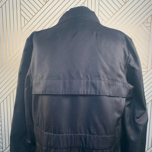 Reiss Arlington Black Trench Coat Jacket - Picture 9 of 12